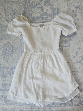 Hollister White Eyelet Puff-Sleeve Romper
